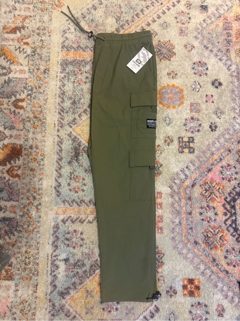Ecko Unltd Olive Green Multi Pocket Cargo Pants, Men’s M, NWT